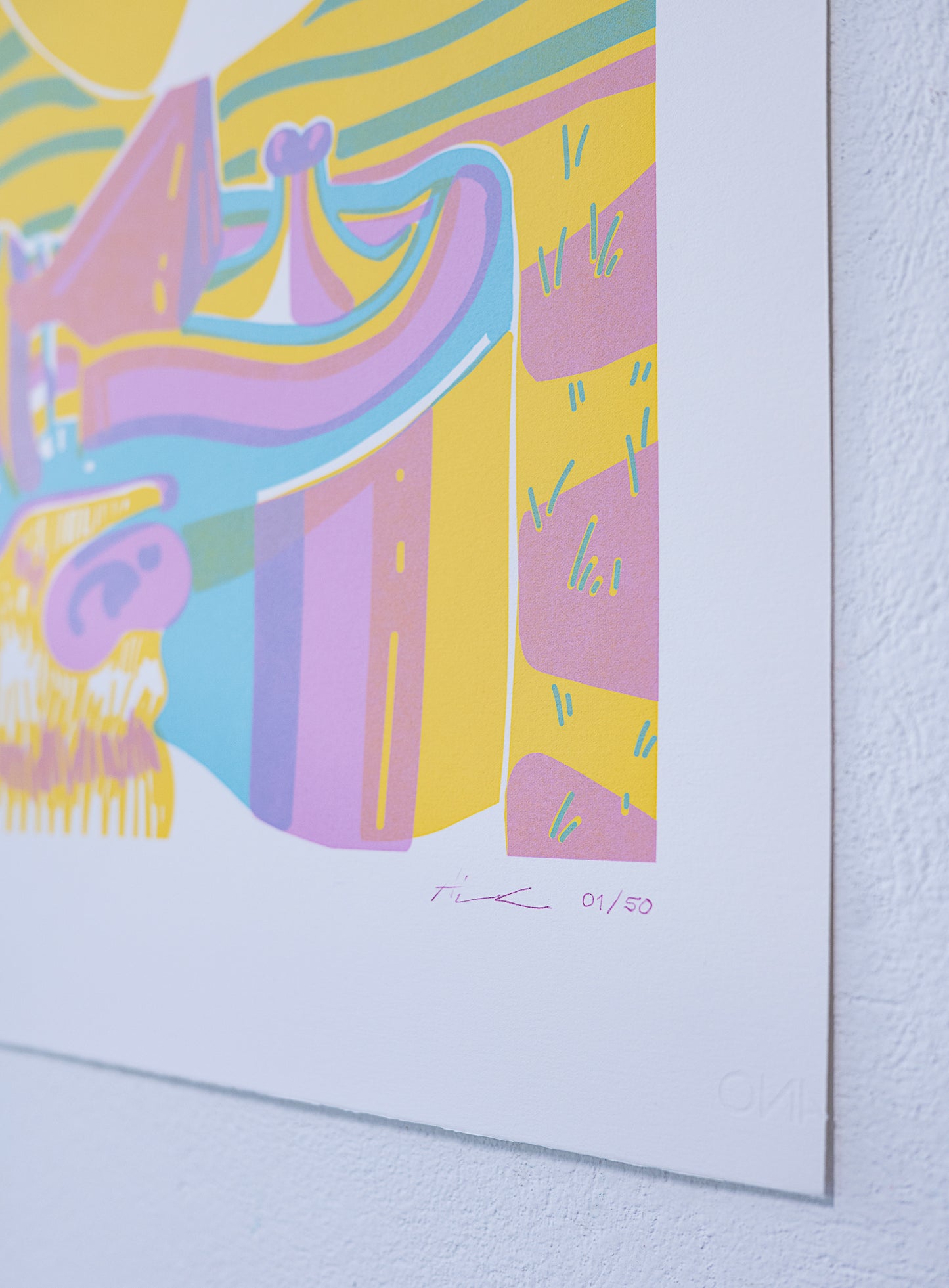 Beach Ball, 2025, silkscreen print, 70x50cm with free  Ouch*#^?!